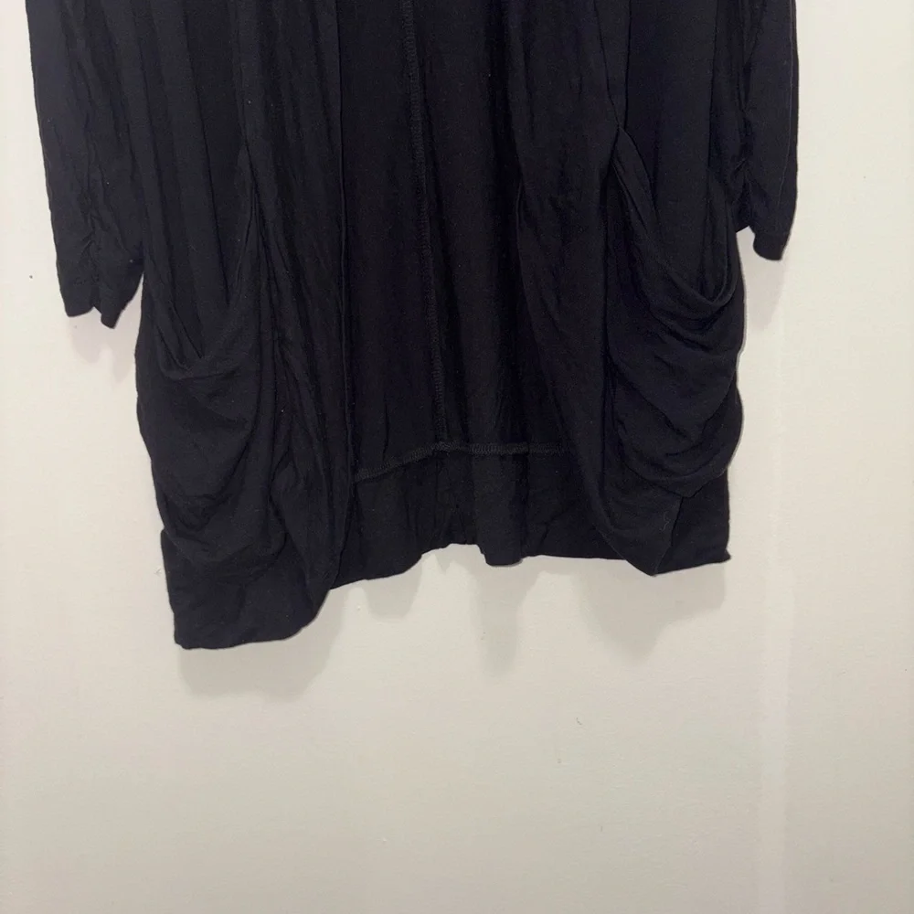 Black Open Front Cardigan - Picture 2 of 3